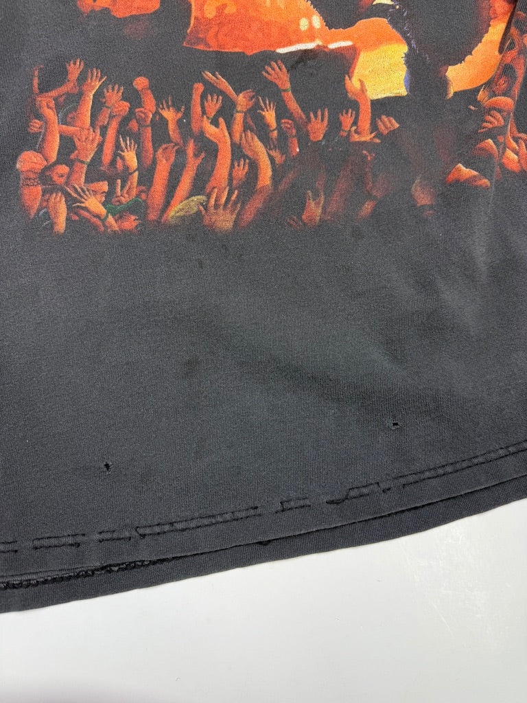 Vintage 2002 Ozzfest Ozzy Osbourne Rob Zombie SOAD Festival Music Band T Shirt Size XXL