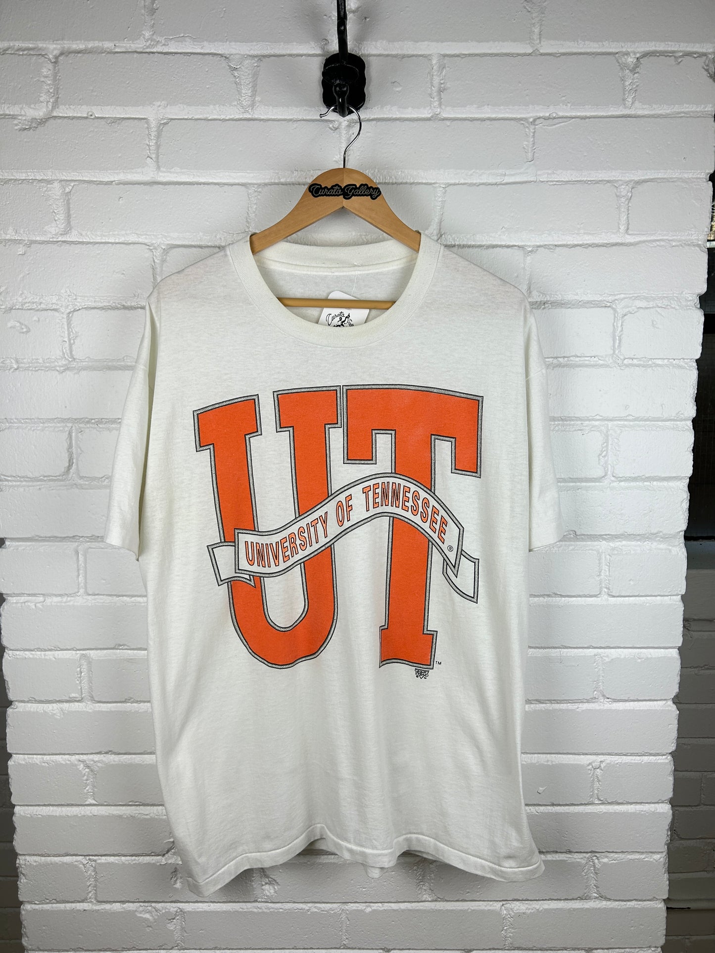 Vintage 90s University Of Tennessee Volunteers Big Graphic Spell Out T Shirt Size XL
