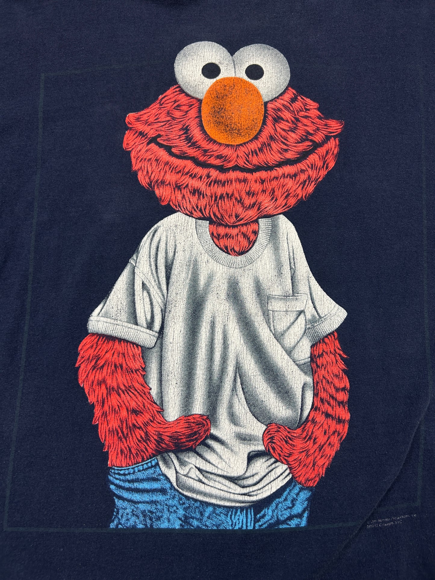 Vintage 90s Elmo Wear Seasame Street Calvin Klein Parody T Shirt Size XL