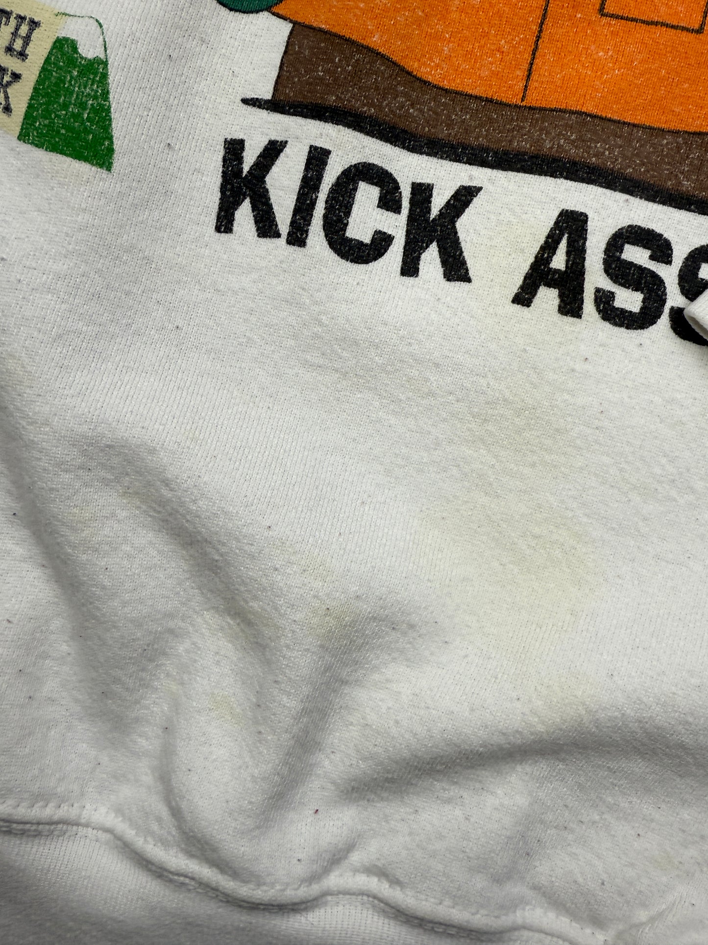Vintage 90s South Park Kyle Kick Ass Comedy Central Cartoon TV Show Sweatshirt Size XL
