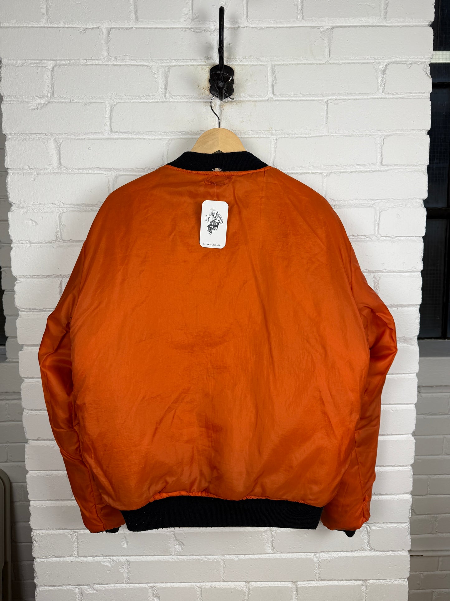Vintage 90s Insulated Reversible Aviator Cropped Boxy Bomber Flight Jacket Size XL Black