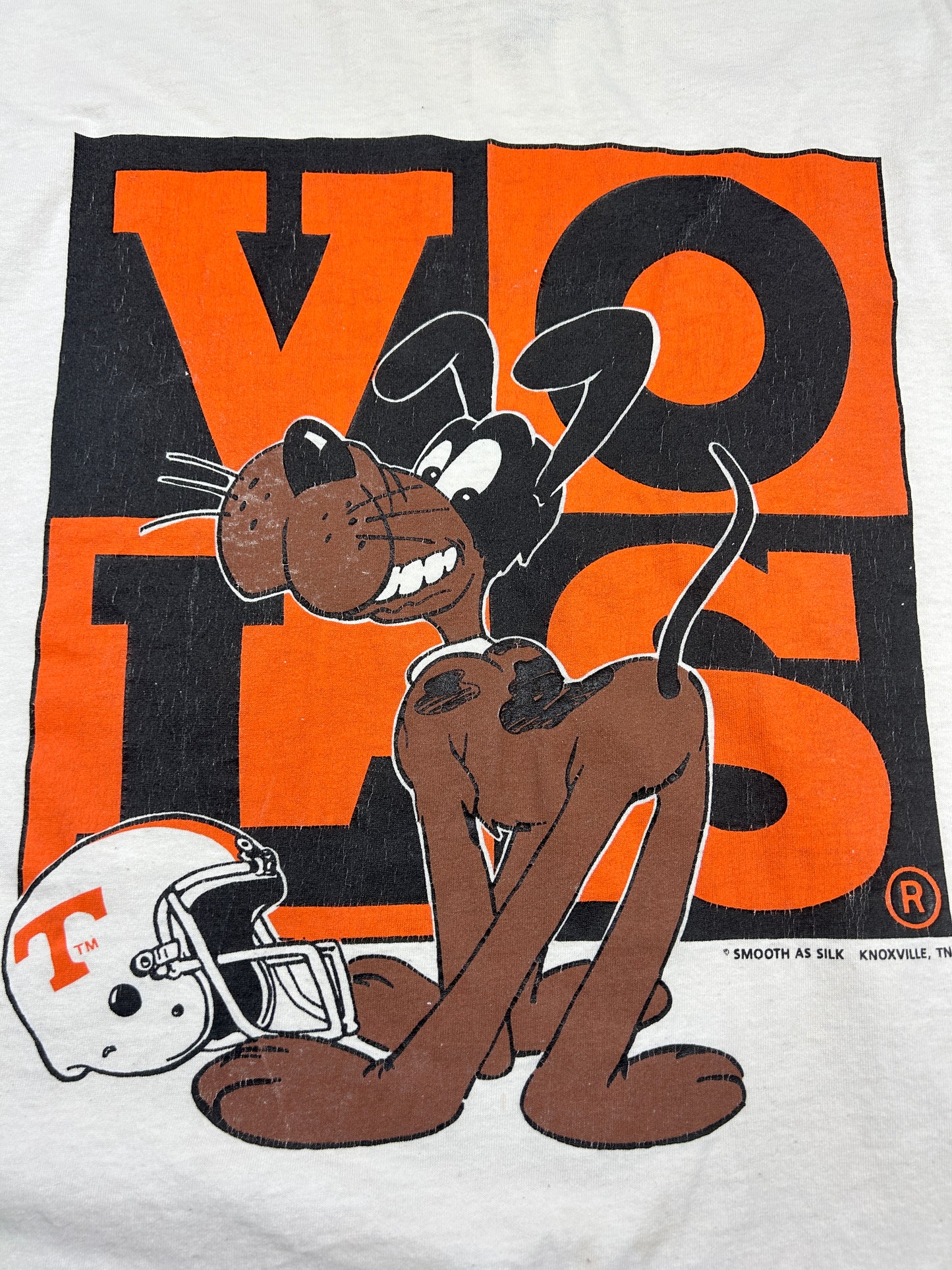 Vintage 90s Tennesse Volunteers Smokey Mascot Big Graphic T Shirt Size XL