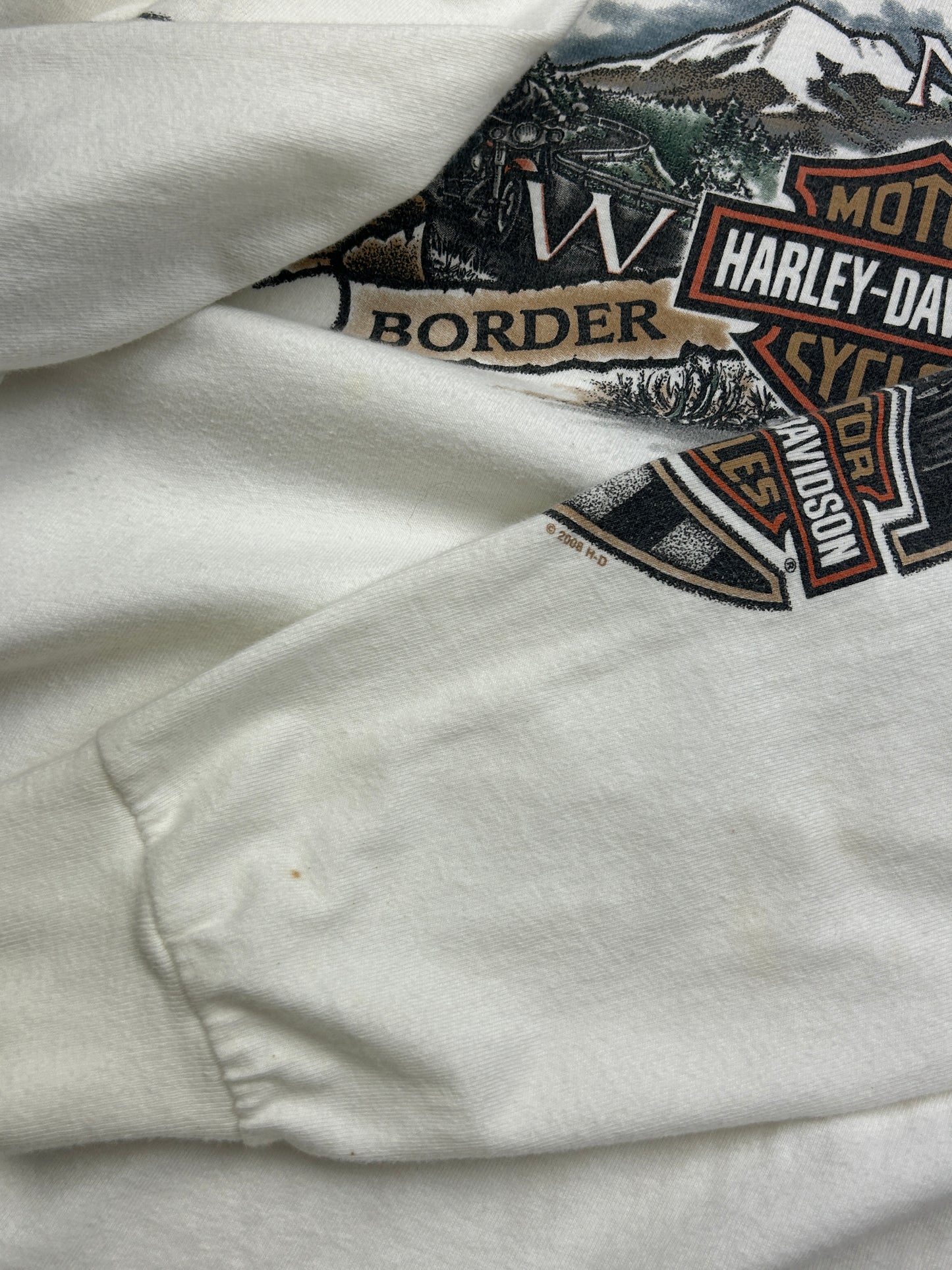 2008 Harley Davidson Border To Border California Long Sleeve T Shirt Size L