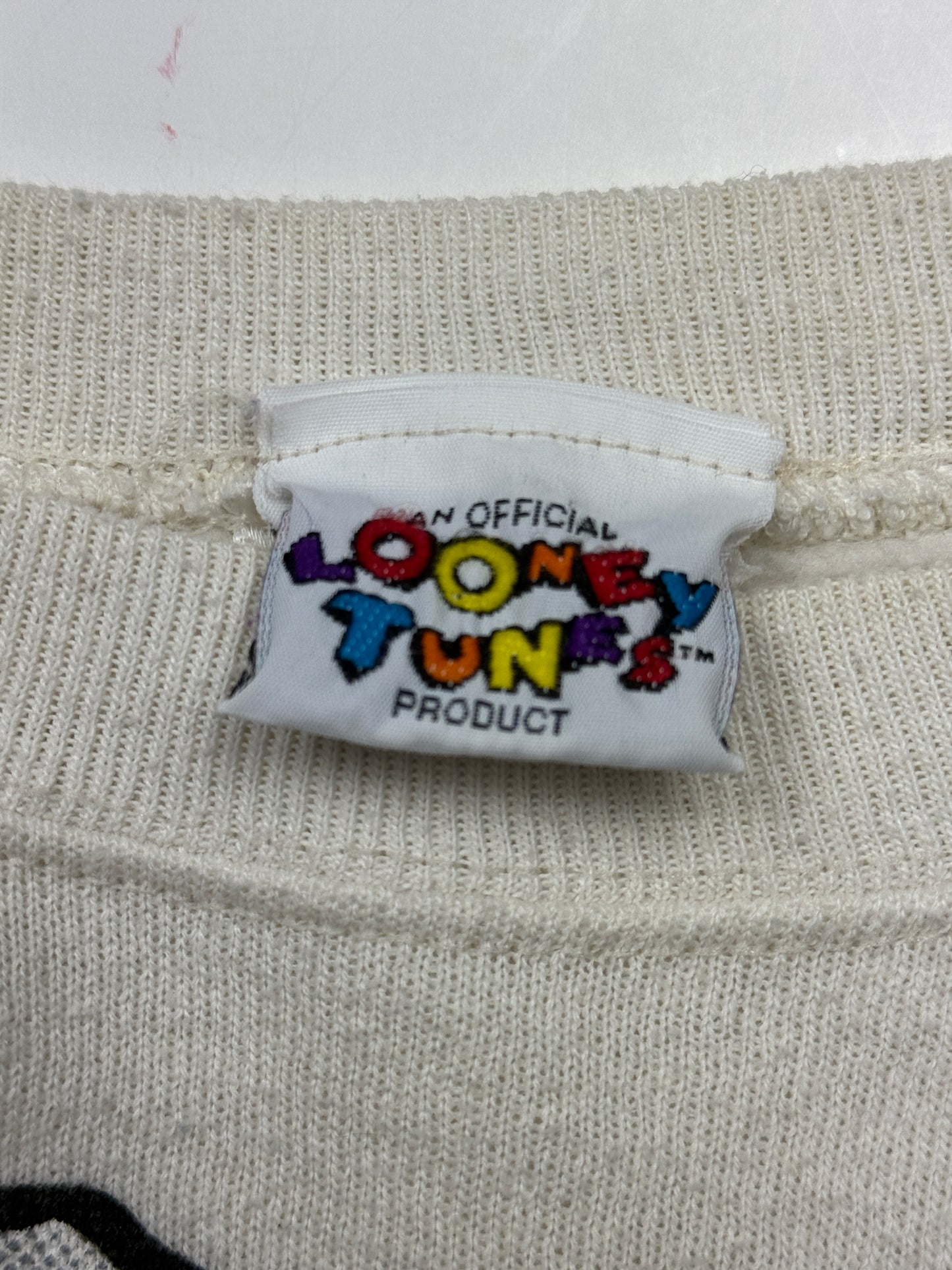 Vintage 1996 Looney Tunes Taz Grafiti Tear All Over Print Crewneck Sweatshirt Size M 90s