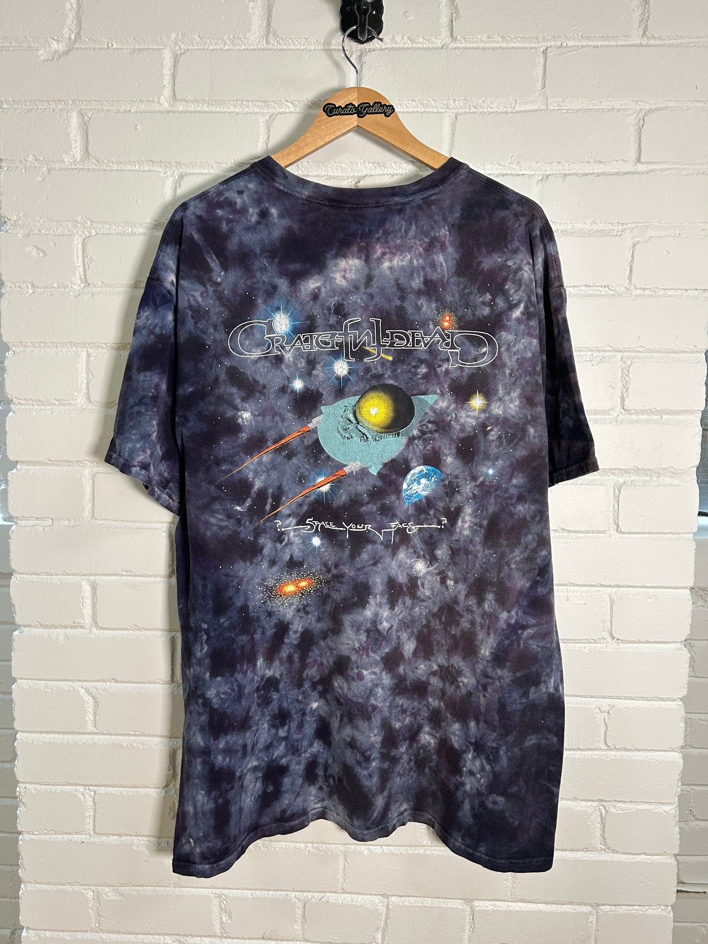 Vintage 1997 Grateful Dead Space Your Face Galaxy Tie-Dye Band Music T-Shirt Size XL 90s