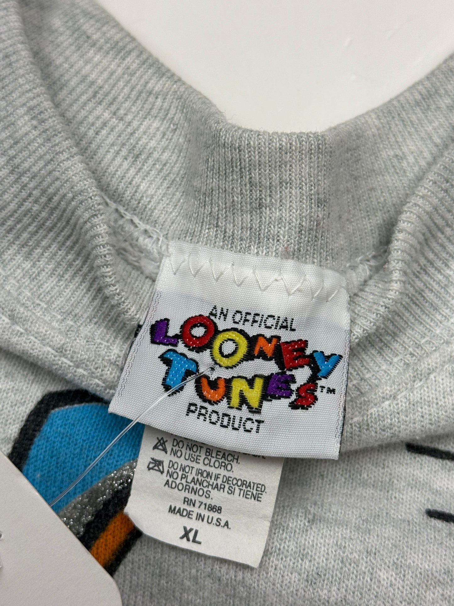 Vintage 1996 Looney Tunes Tweety Bird And Sylvestre Get A Life All Over Print Sweatshirt Size XL 90s
