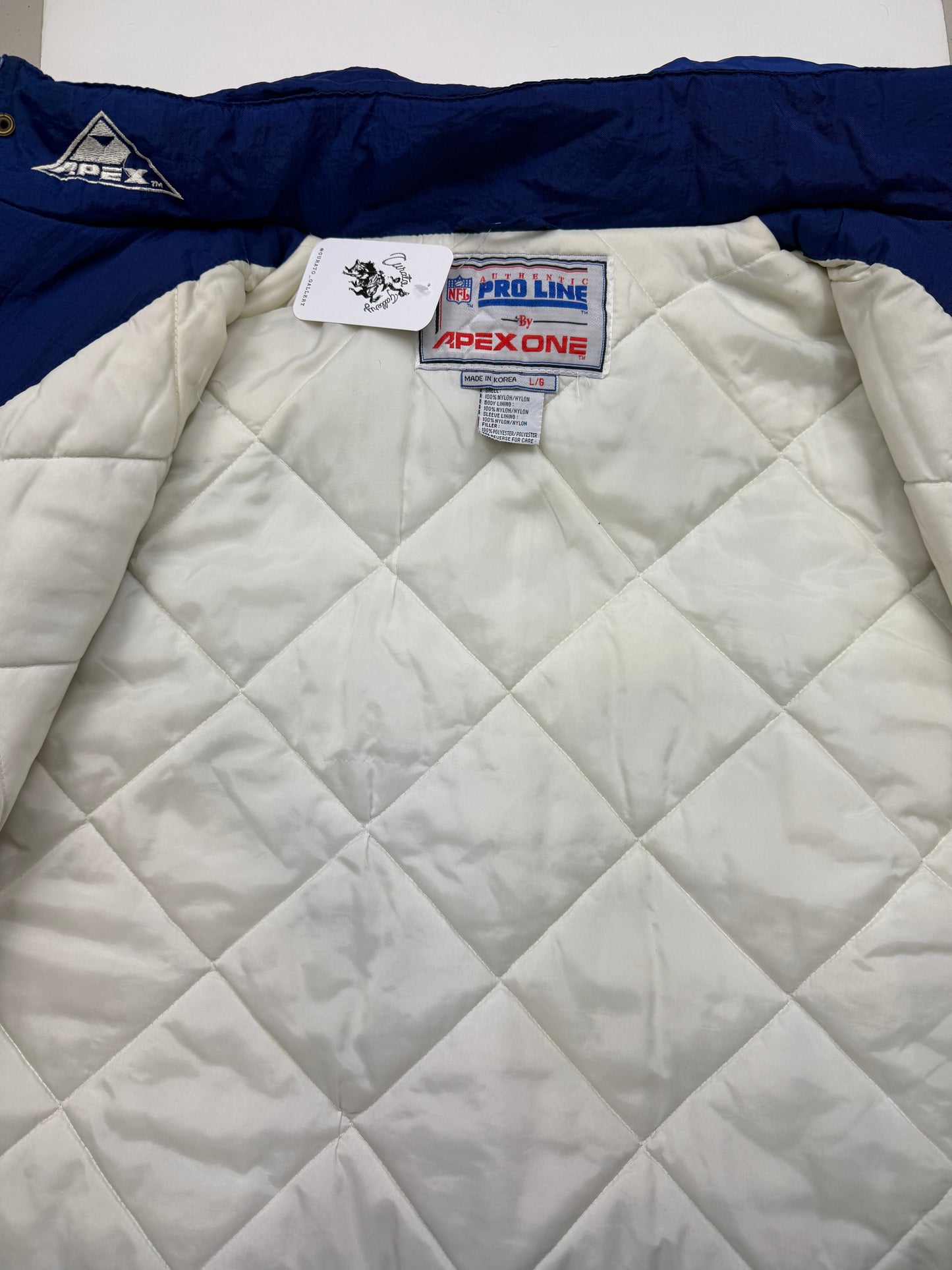 Vintage 90s Dallas Cowboys NFL Pro Line Insulated Nylon Apex One Side Line Jacket Size L