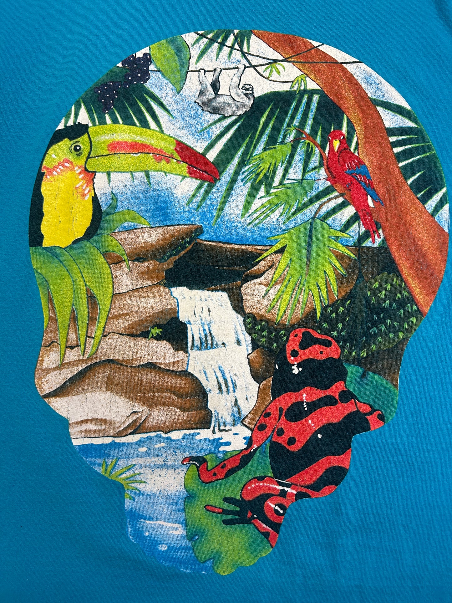 Vintage 1993 Grateful Dead Spring Tour Rainforest Animals Tropical Music T-Shirt Size XL 90s