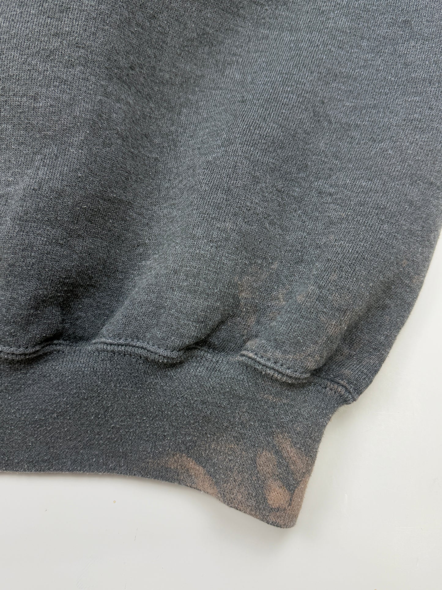 Vintage Russell Athletic Cropped Boxy Fit Blank Crewneck Sweatshirt Size XL Charcoal Gray