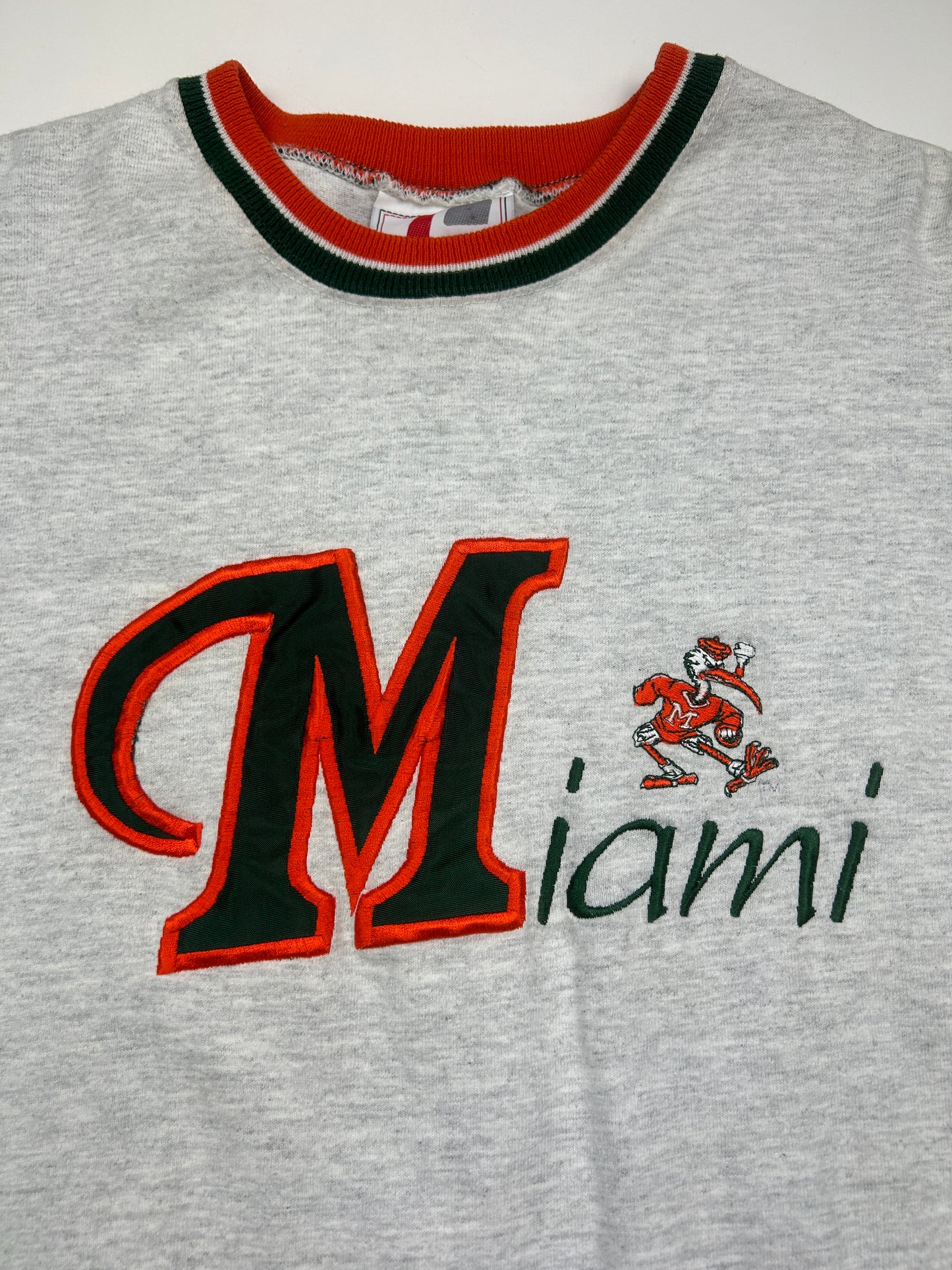 Vintage 90s Miami Hurricanes Embroidered Spell Out NCAA Size XL