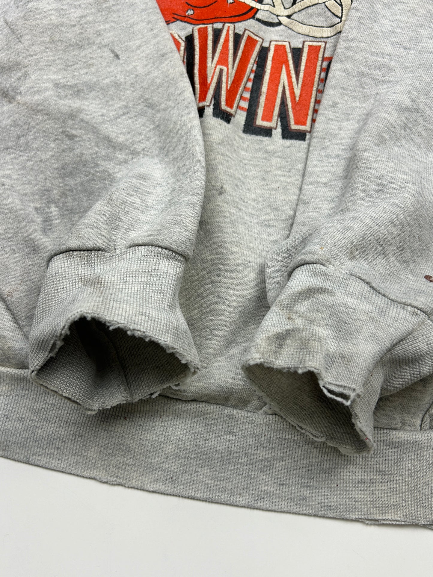 Vintage 80s/90s Cleveland Browns Big Graphic Puff Print NFL Sweatshirt Size L