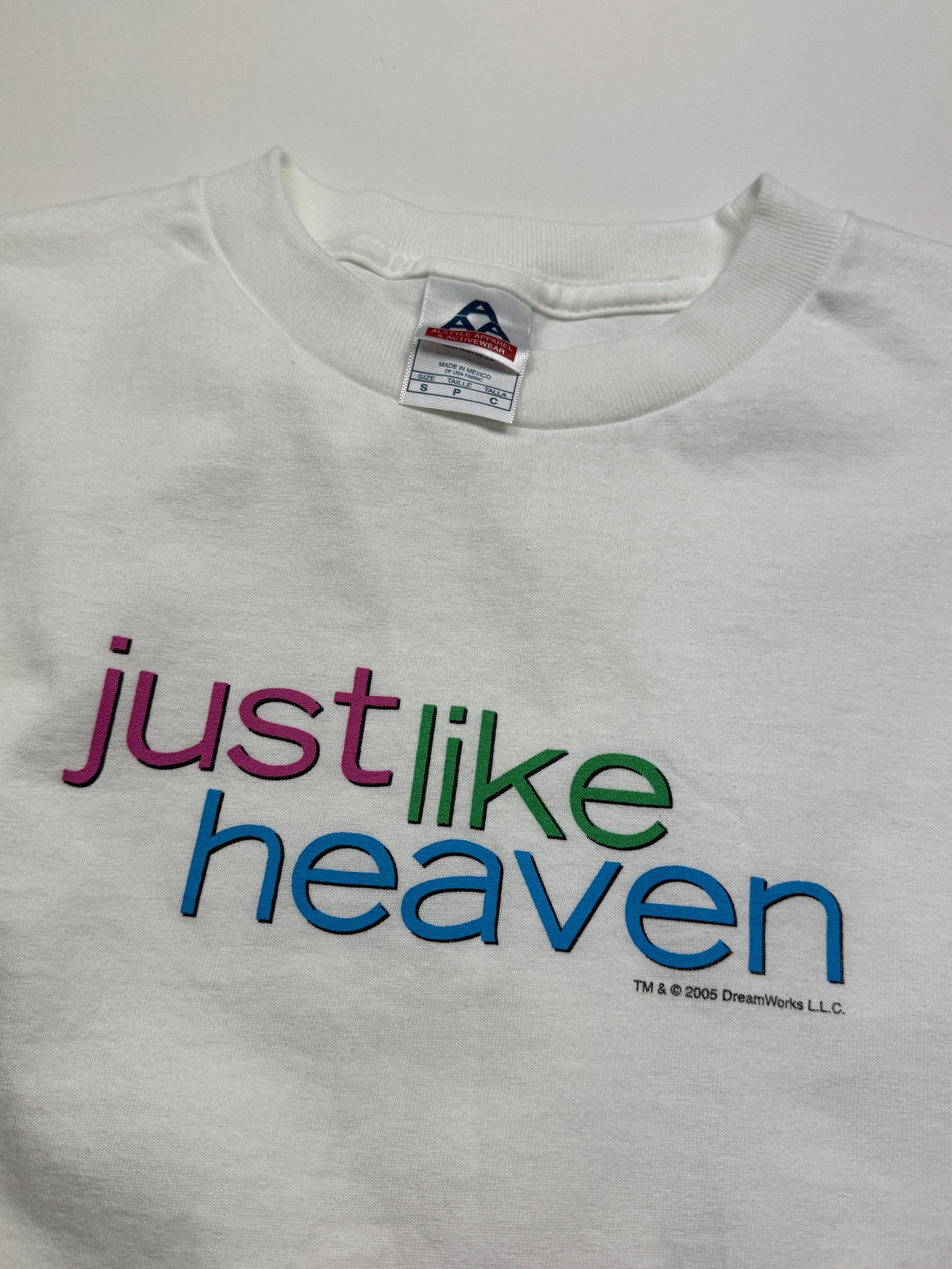 Vintage 2005 Just Like Heaven Movie Promo Spell Out T Shirt Size S