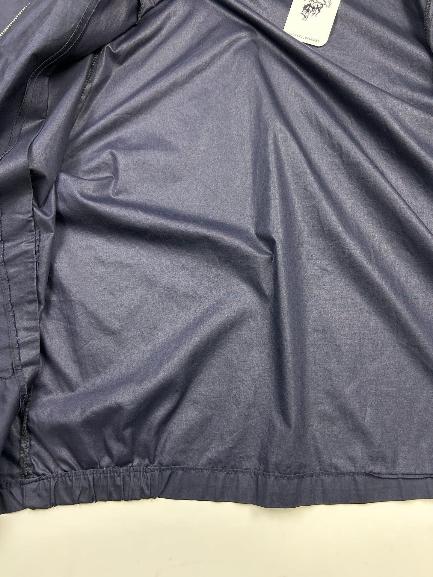 Vintage 90s Back Pack Light Harrington Style Cropped Jacket Size XL Navy Blue