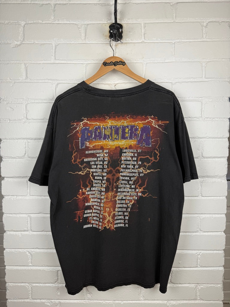 Vintage 2000 Pantera Reinventing The Steel Tour Lightning Band Metal Band T Shirt Size XL