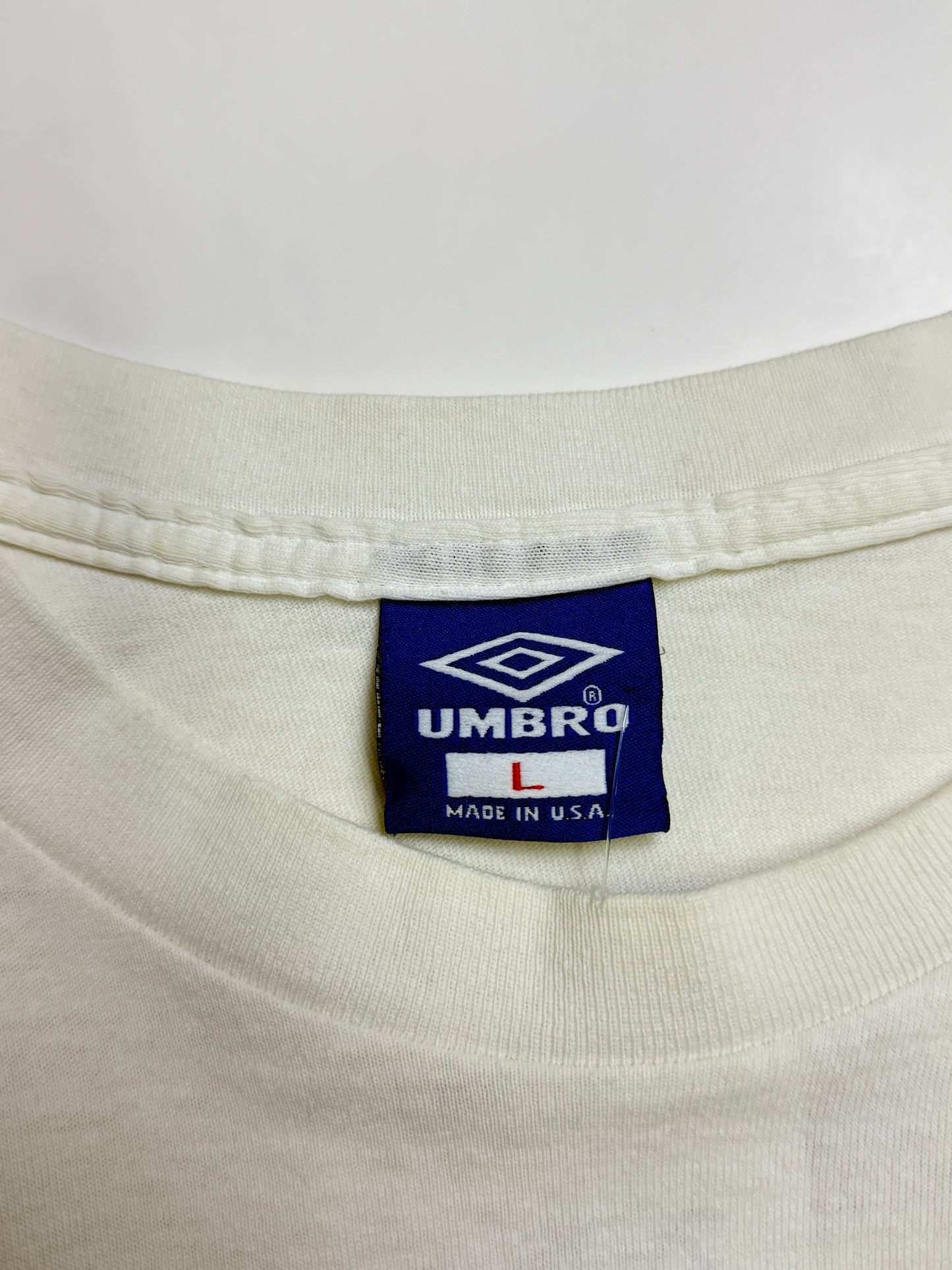 Vintage 90s Umbro Logo Graphic Soccer T Shirt Size L
