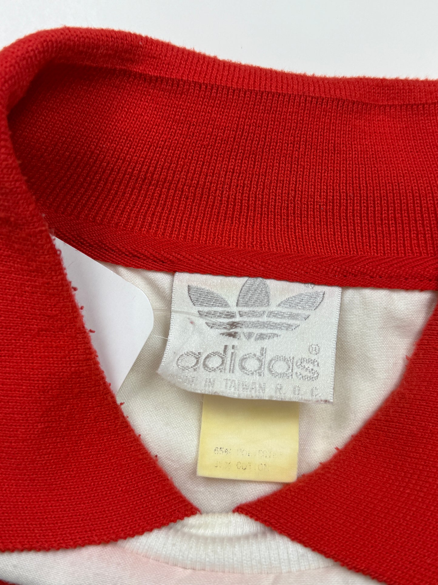 Vintage 80s Adidas USA Rugby Striped Bald Eagle Tre Foil Collared Sweatshirt Size XL