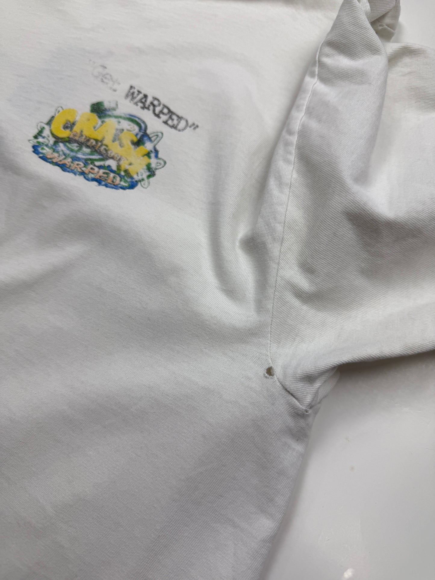 Vintage 90s Crash Bandicoot Warped Video Game Promo Playstation Graphic T Shirt Size XL