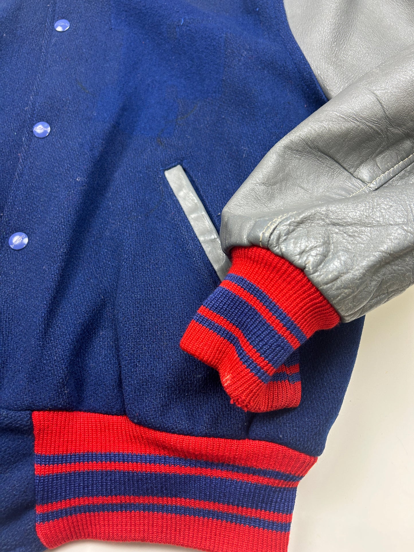 Vintage 70s/80s Holloway Falcons Stitched Varsity Letterman Jacket Size 44 L