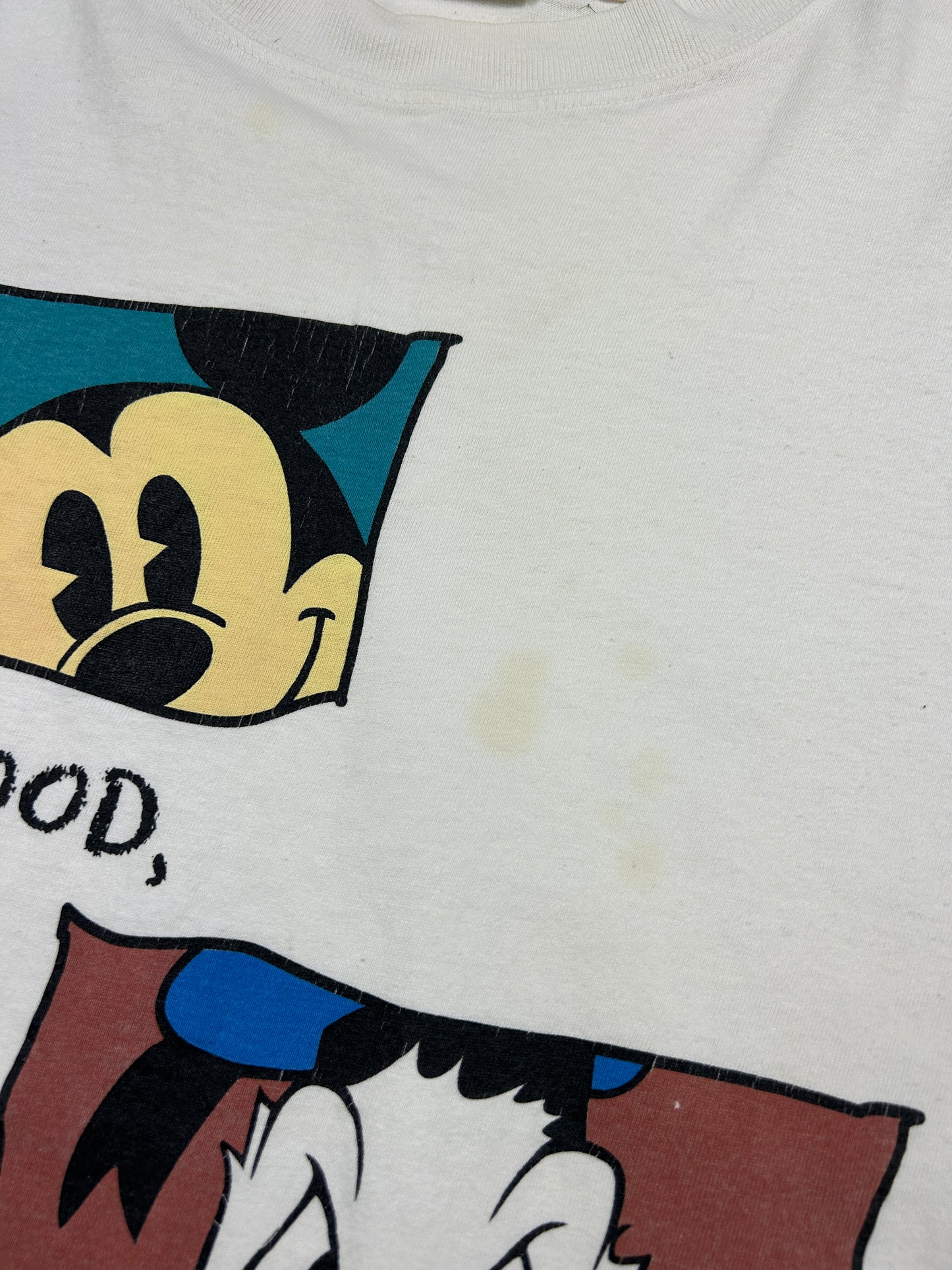 Vintage 90s Disney The Good The Bad The Goofy Mickey Donald Duck T Shirt Size L