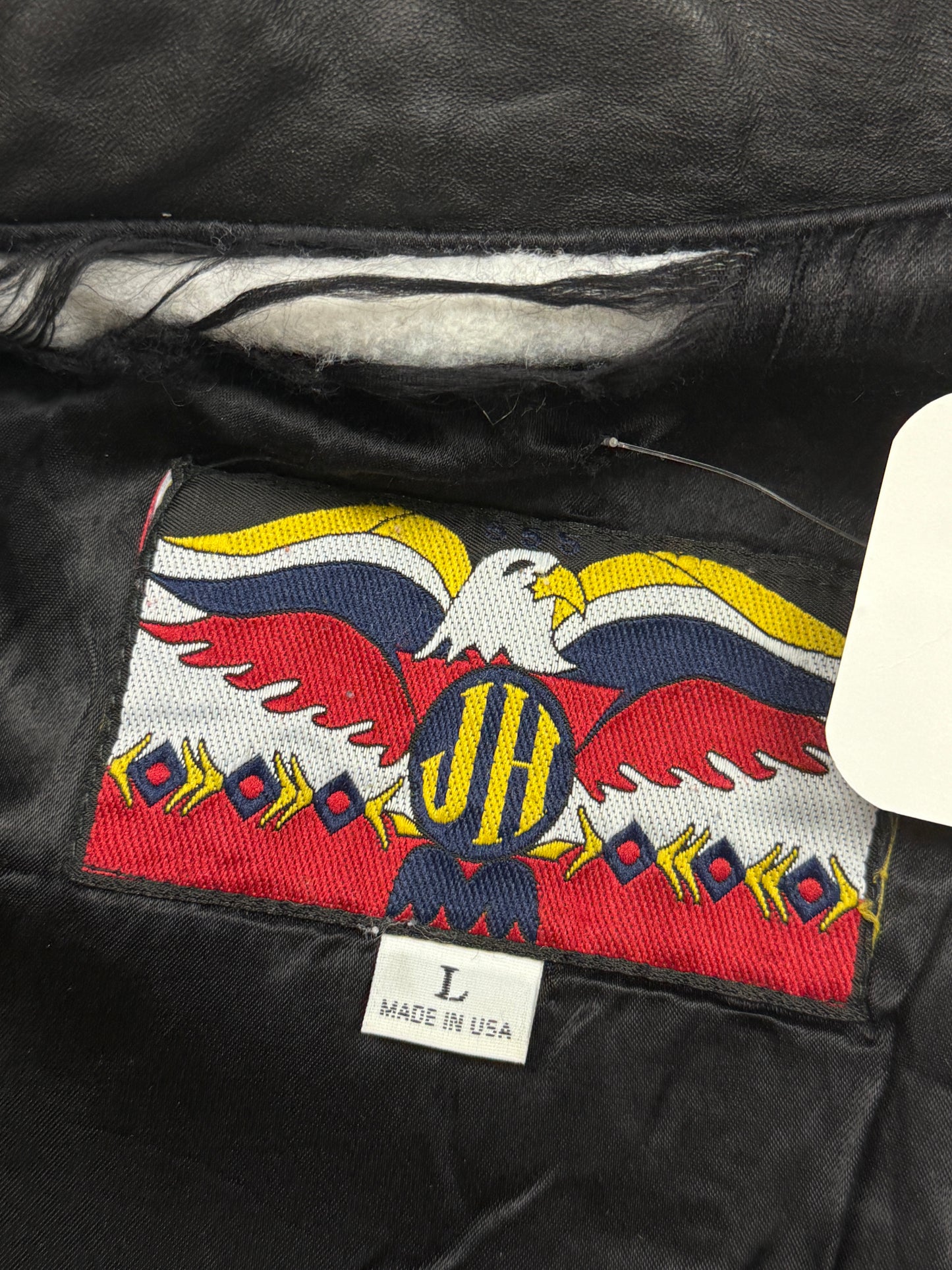 Vintage 90s Mark Martin Valvoline Racing Jeff Hamilton Leather Bomber Jacket Size L Black