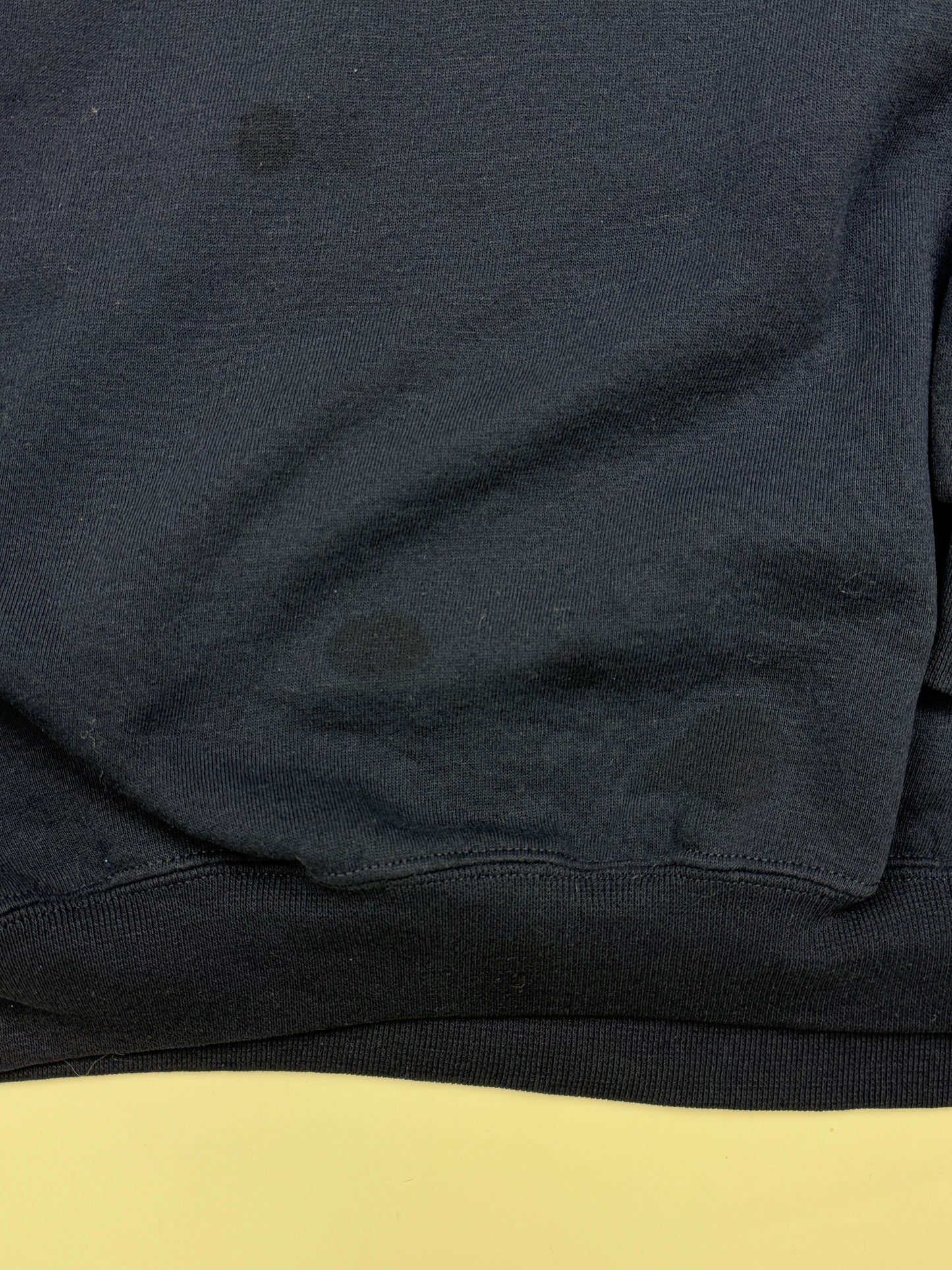 Russell Athletic Cropped Boxy Fit Blank Crewneck Sweatshirt Size XXL Navy Blue