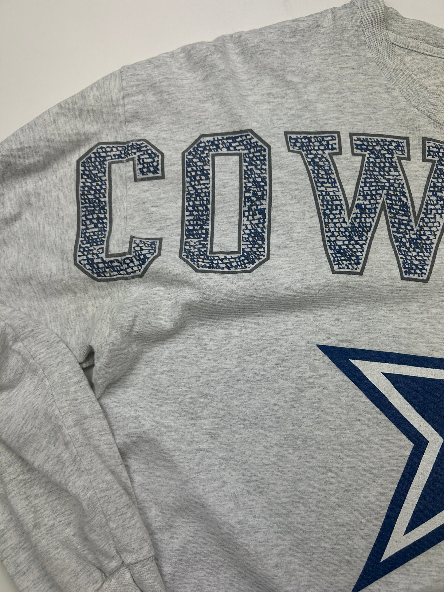 Vintage 1998 Dallas Cowboys Arm Spell Out Riddell NFL Long Sleeve T Shirt Size L