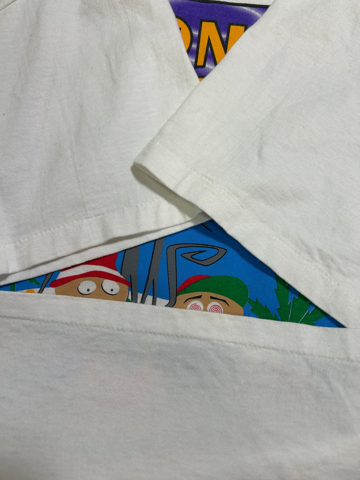 Vintage 1997 Stoner Park Weed Marijuana South Park Cartoon Parody T-Shirt Size XL90s