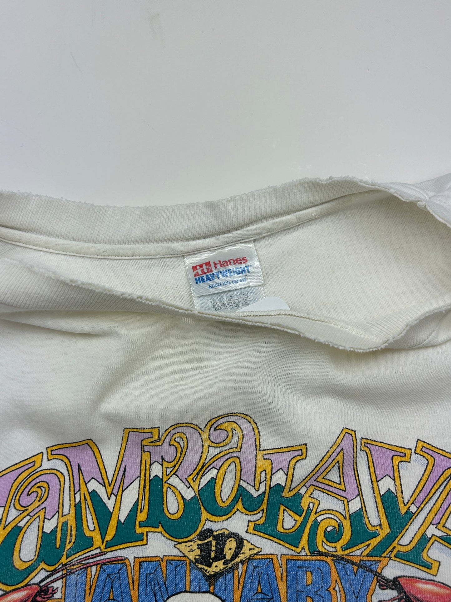 Vintage 1997 Super Bowl XXXI New England Patriots Jambalaya NFL T Shirt XXL 90s
