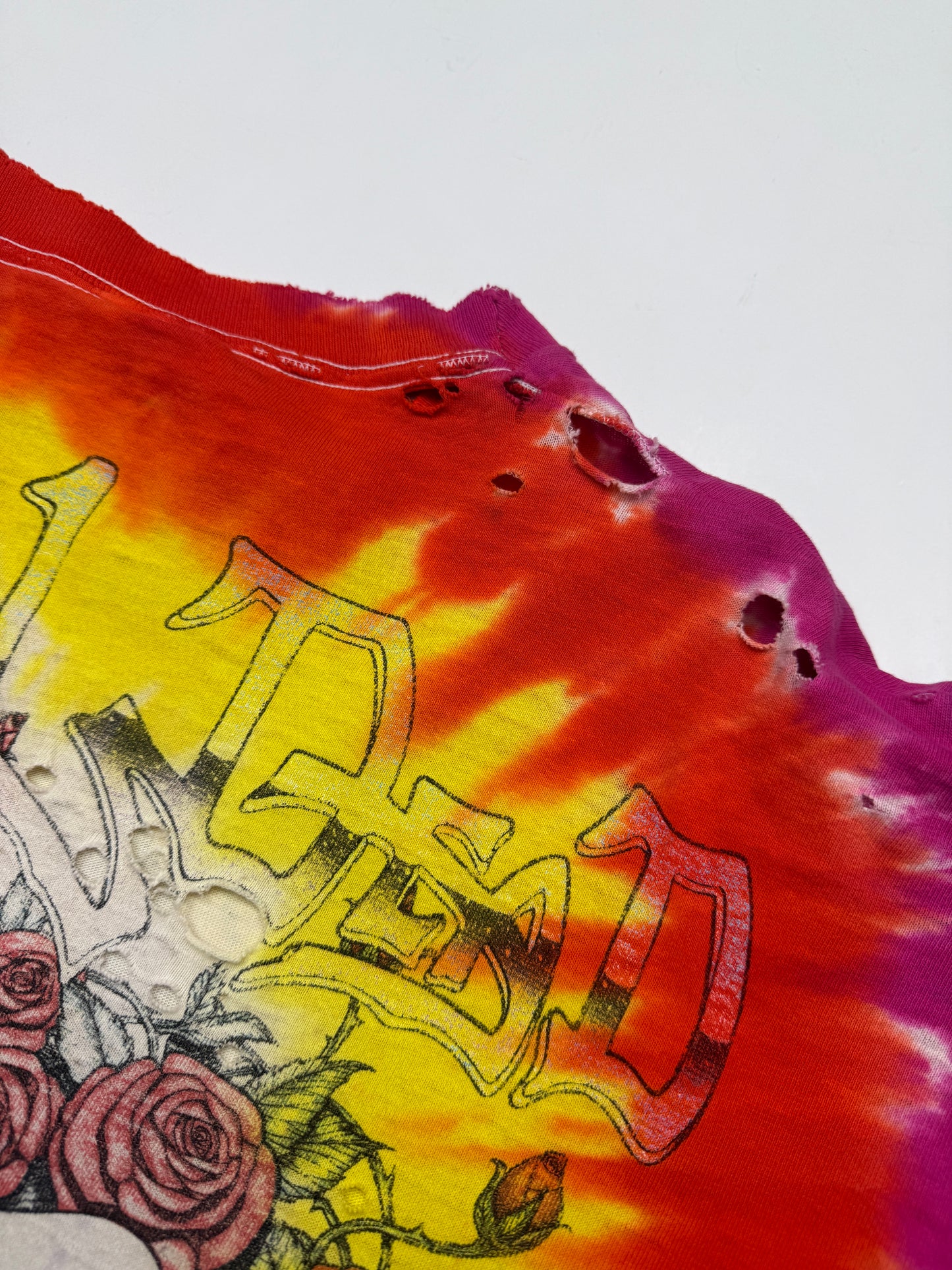 Vintage 1992 Grateful Dead Space Your Face Tie Dye Distressed GD Music T Shirt Size XL 90s