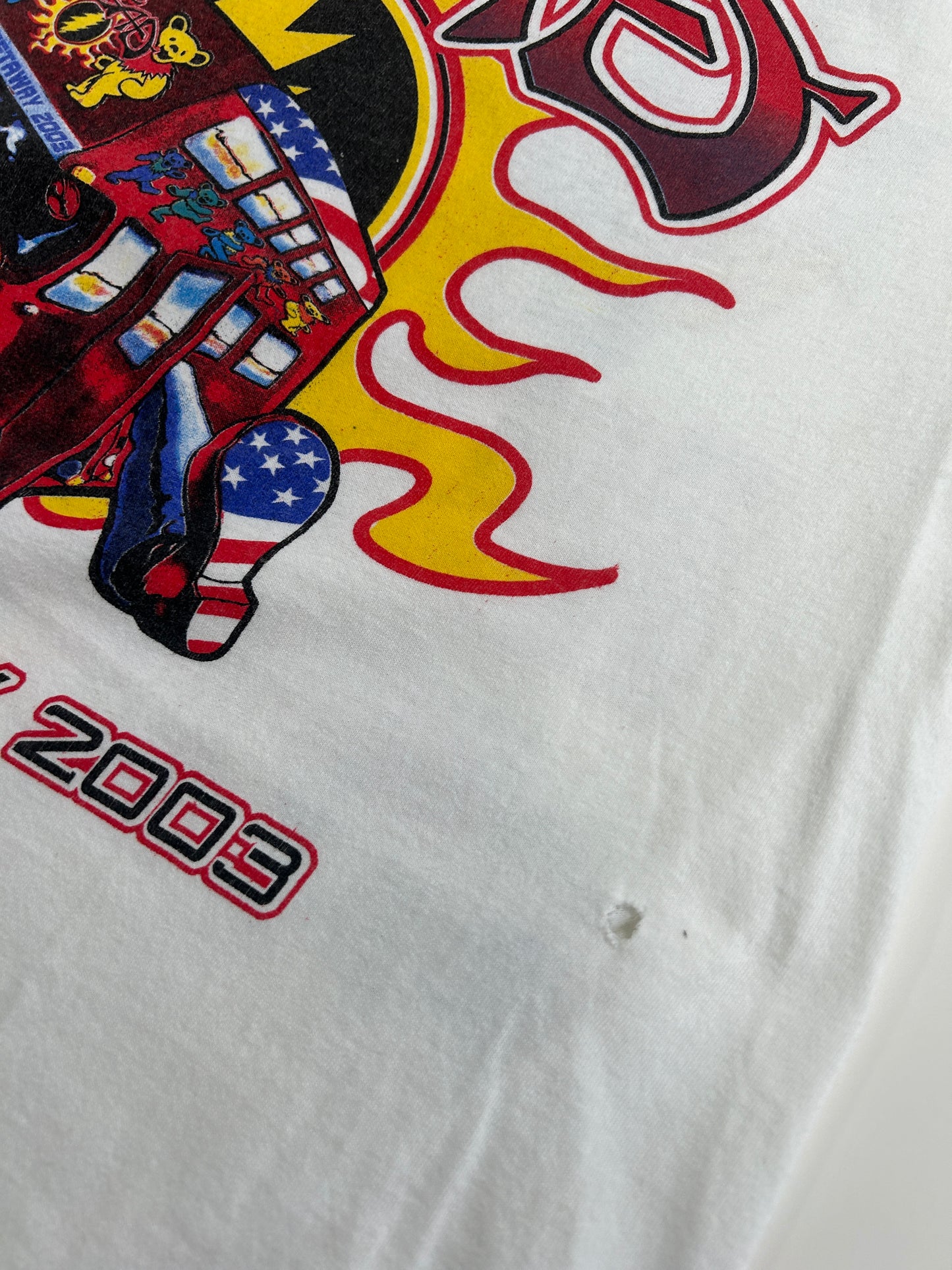 Vintage 2003 Grateful Dead Summer Getaway The Dead Tour Band Music T-Shirt Size L