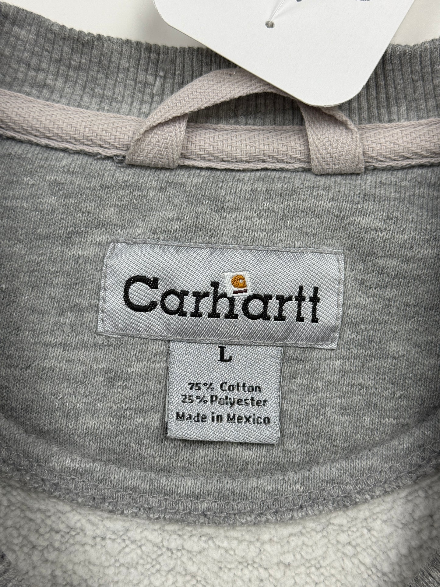 Vintage 90s Carhartt Embroidered Logo Paint Splattered Crewneck Sweatshirt Size L