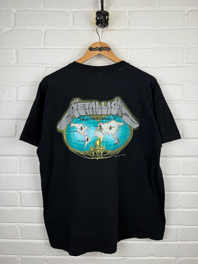 Vintage 1994 Metallifukinca Been There Done It Metallica Metal Band T Shirt Size XL 90s