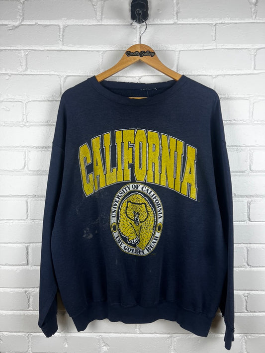 Vintage 90s Univeristy Of California Golden Bears Coliegate Crest Sweatshirt Size XXL