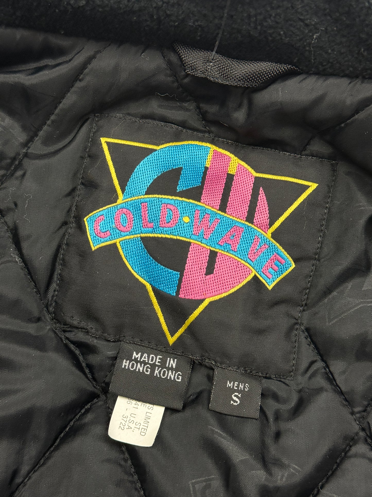 Vintage 90s Cold Wave Quilted Lined Snowmobile Jagged Edge Shockwave Insulated Jacket Size M