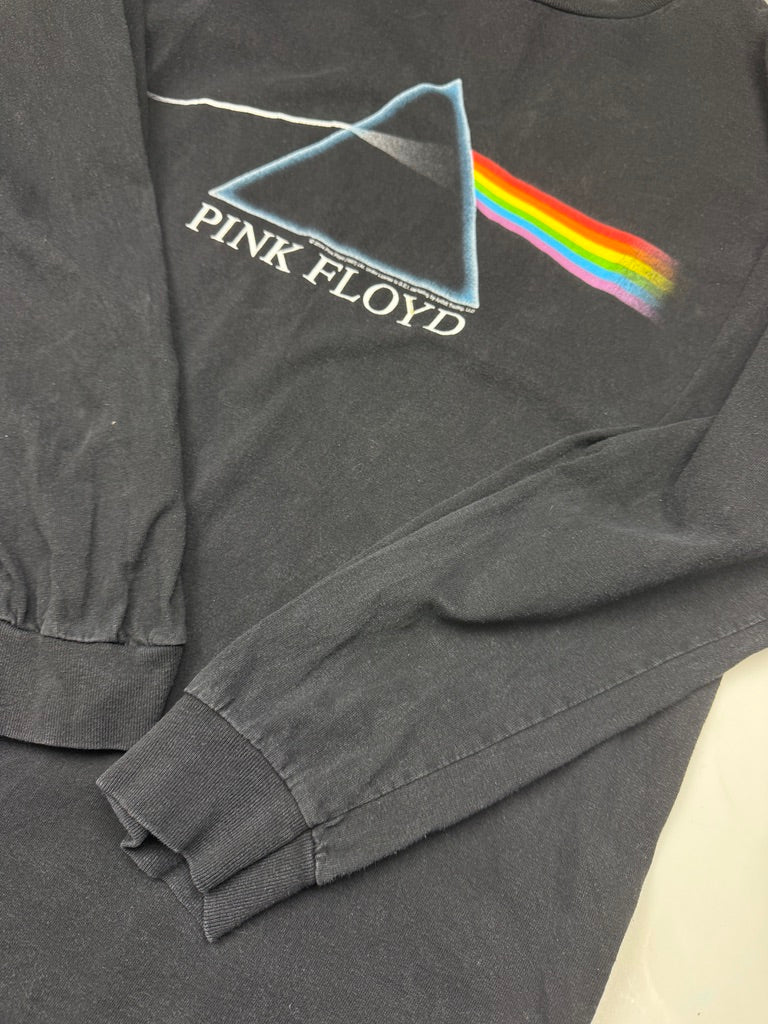 Vintage 2004 Pink Floyd Dark Side Of The Moon Rock And Roll Band Music T Shirt Size L Y2K