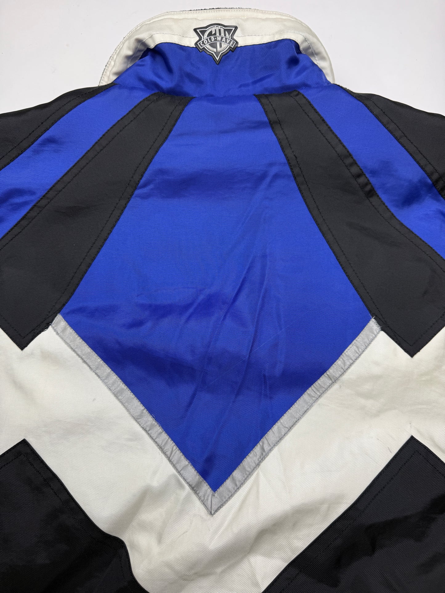 Vintage 90s Cold Wave Quilted Lined Snowmobile Jagged Edge Shockwave Insulated Jacket Size M