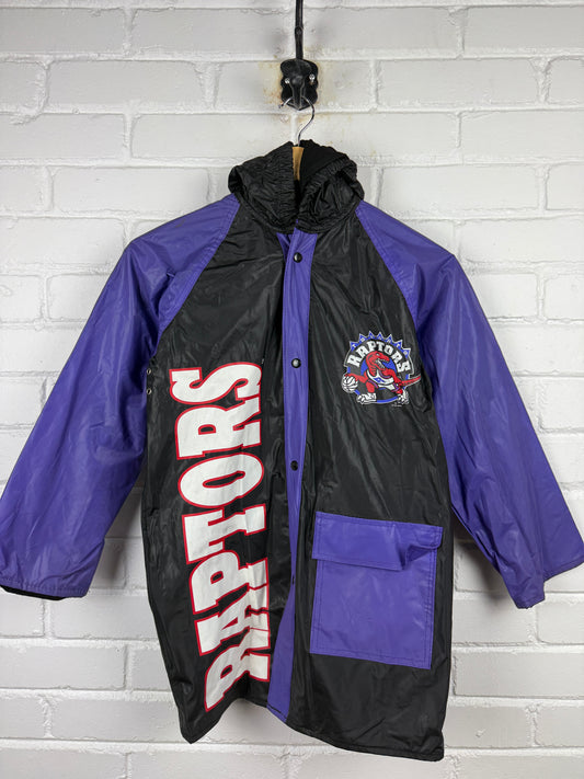 Vintage 1994 Toronto Raptors PVC Rain Coat Youth Size Small