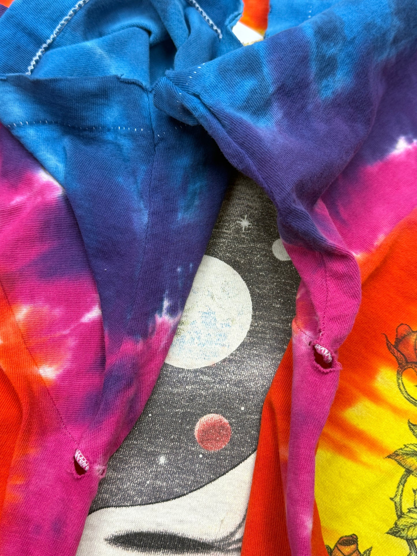 Vintage 1992 Grateful Dead Space Your Face Tie Dye Distressed GD Music T Shirt Size XL 90s