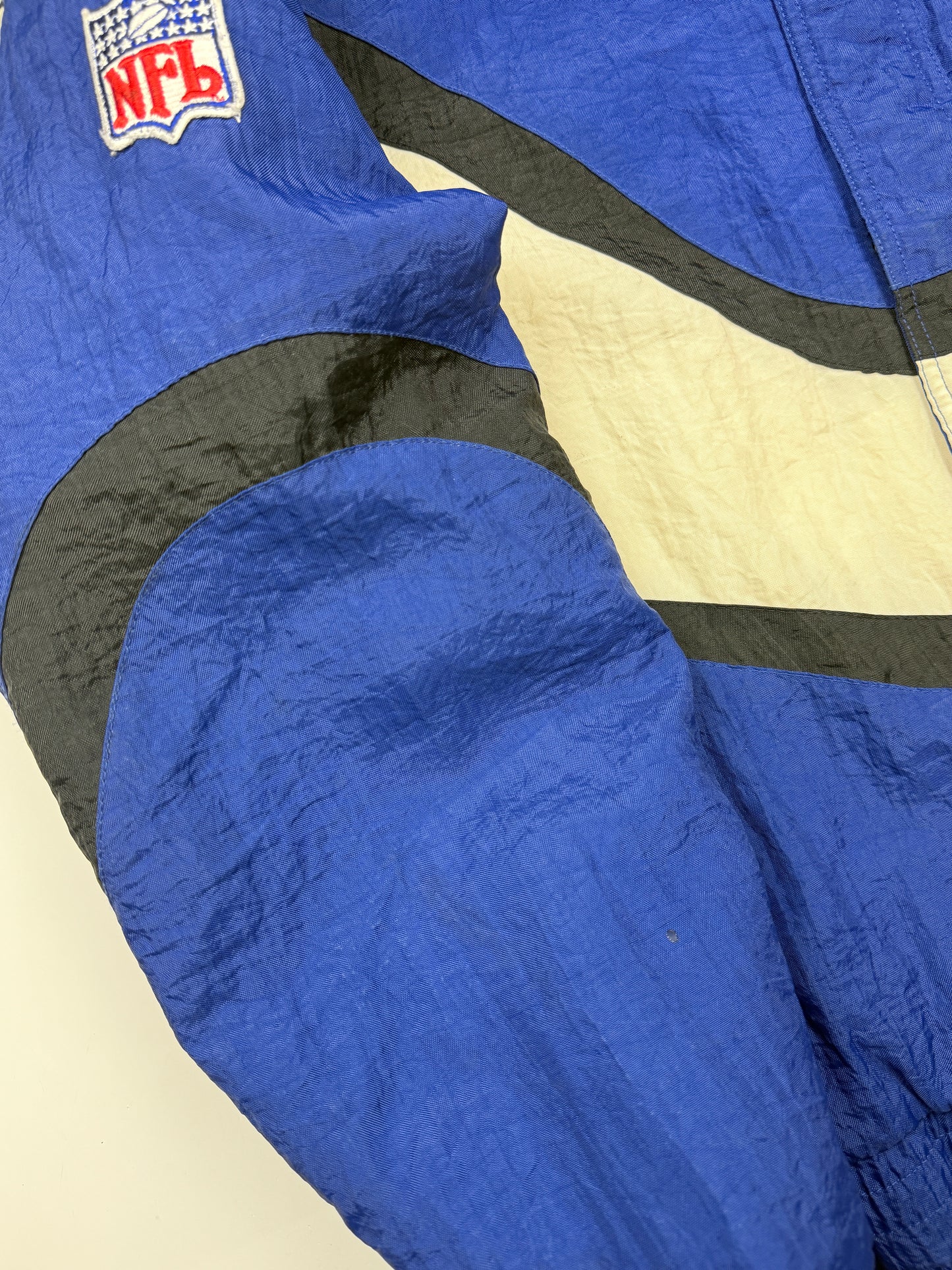 Vintage 90s Dallas Cowboys NFL Pro Line Insulated Nylon Apex One Side Line Jacket Size L