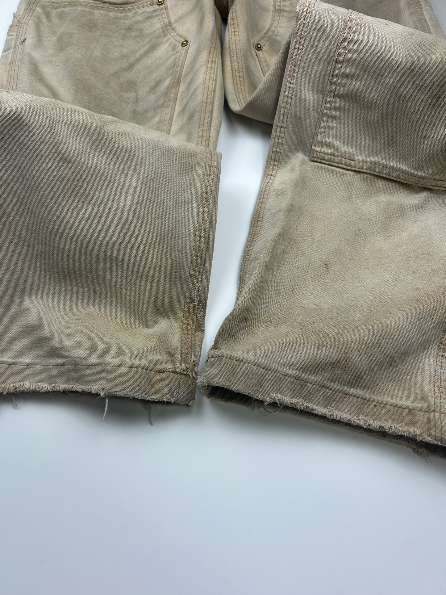 Carhartt Canvas Work-Wear Double Knees Relaxed Fit Pants Size 32W Beige
