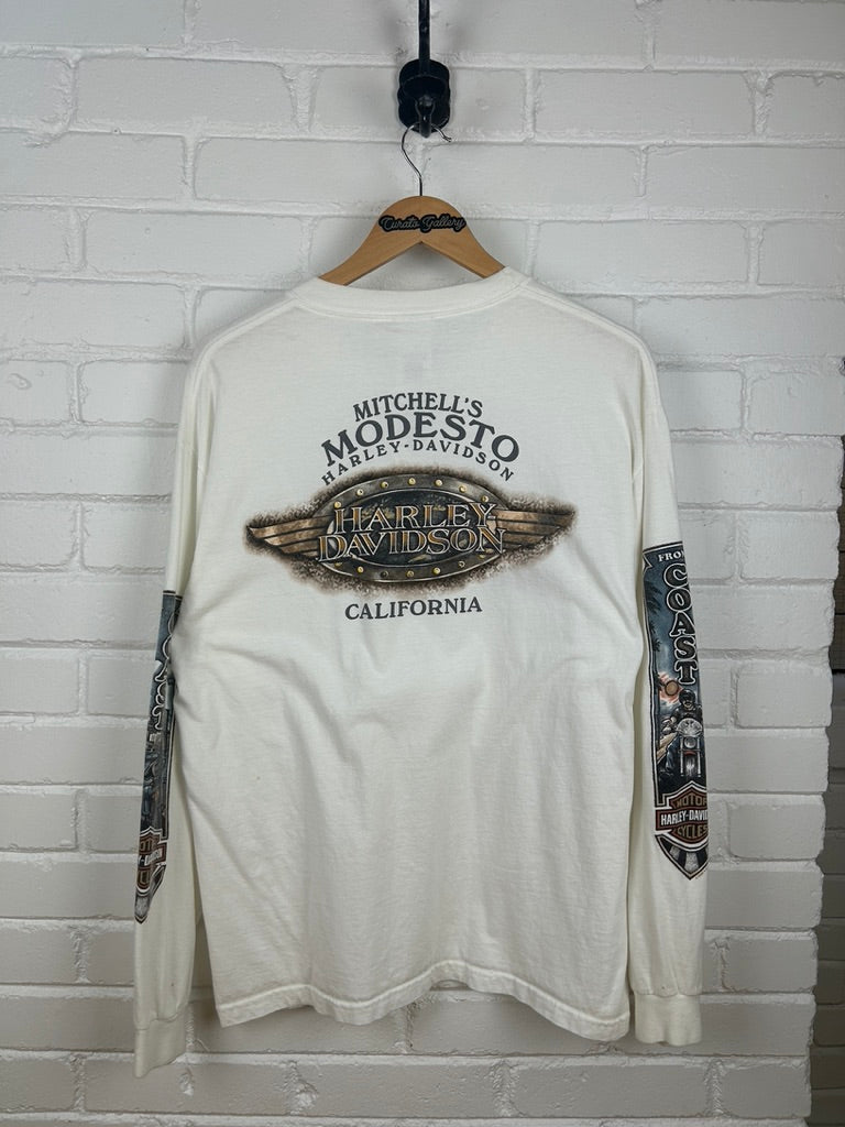 2008 Harley Davidson Border To Border California Long Sleeve T Shirt Size L