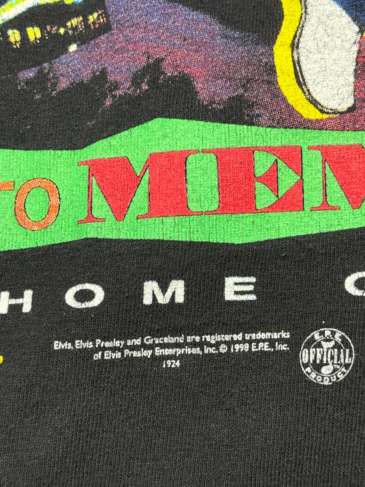 Vintage 1998 Elvis Presley From Tupelo To Memphis King Of Rock And Roll T Shirt Size XL 90s