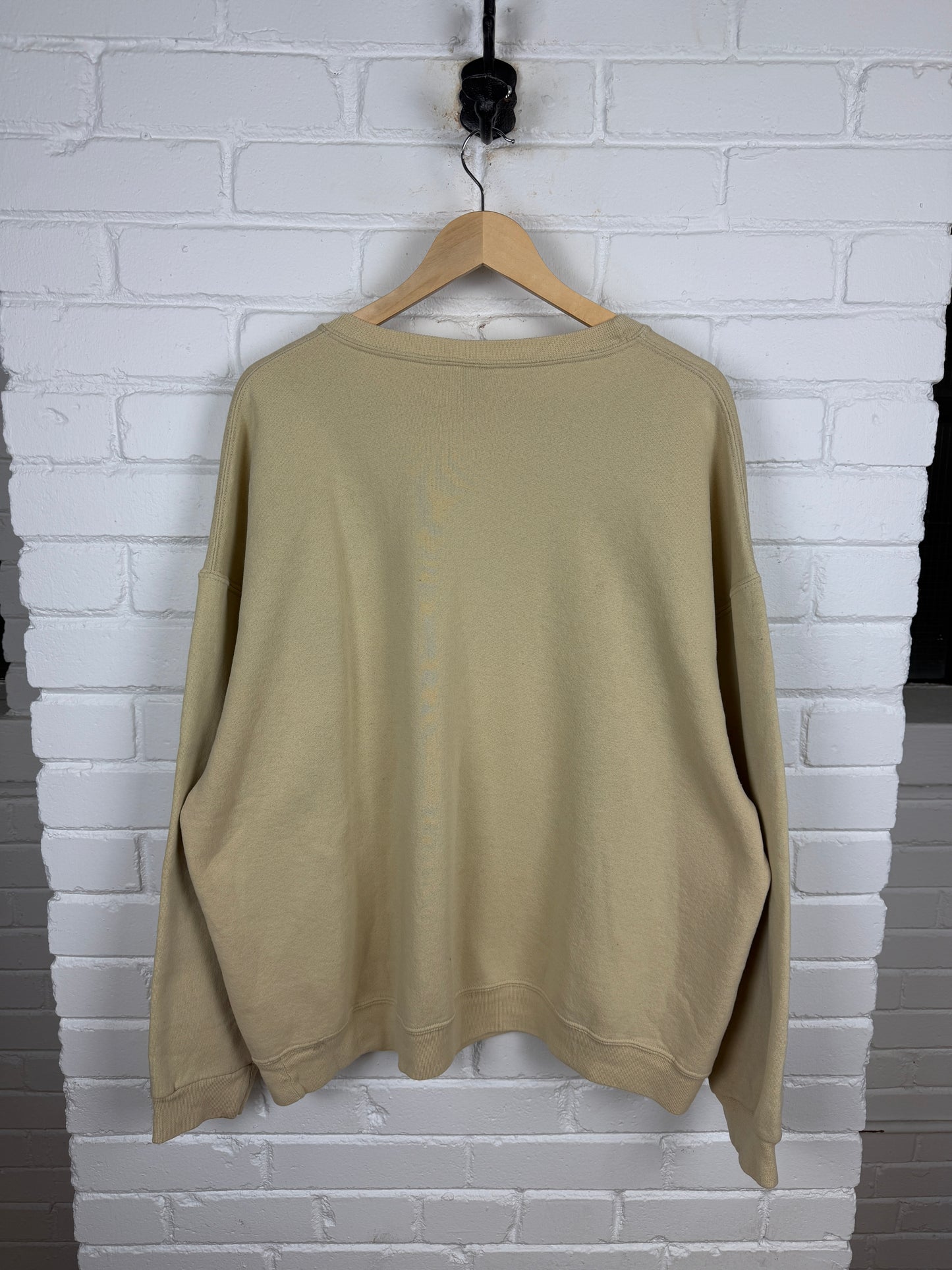 Russell Athletic Boxy Fit Blank Crewneck Sweatshirt Size XXL Cream