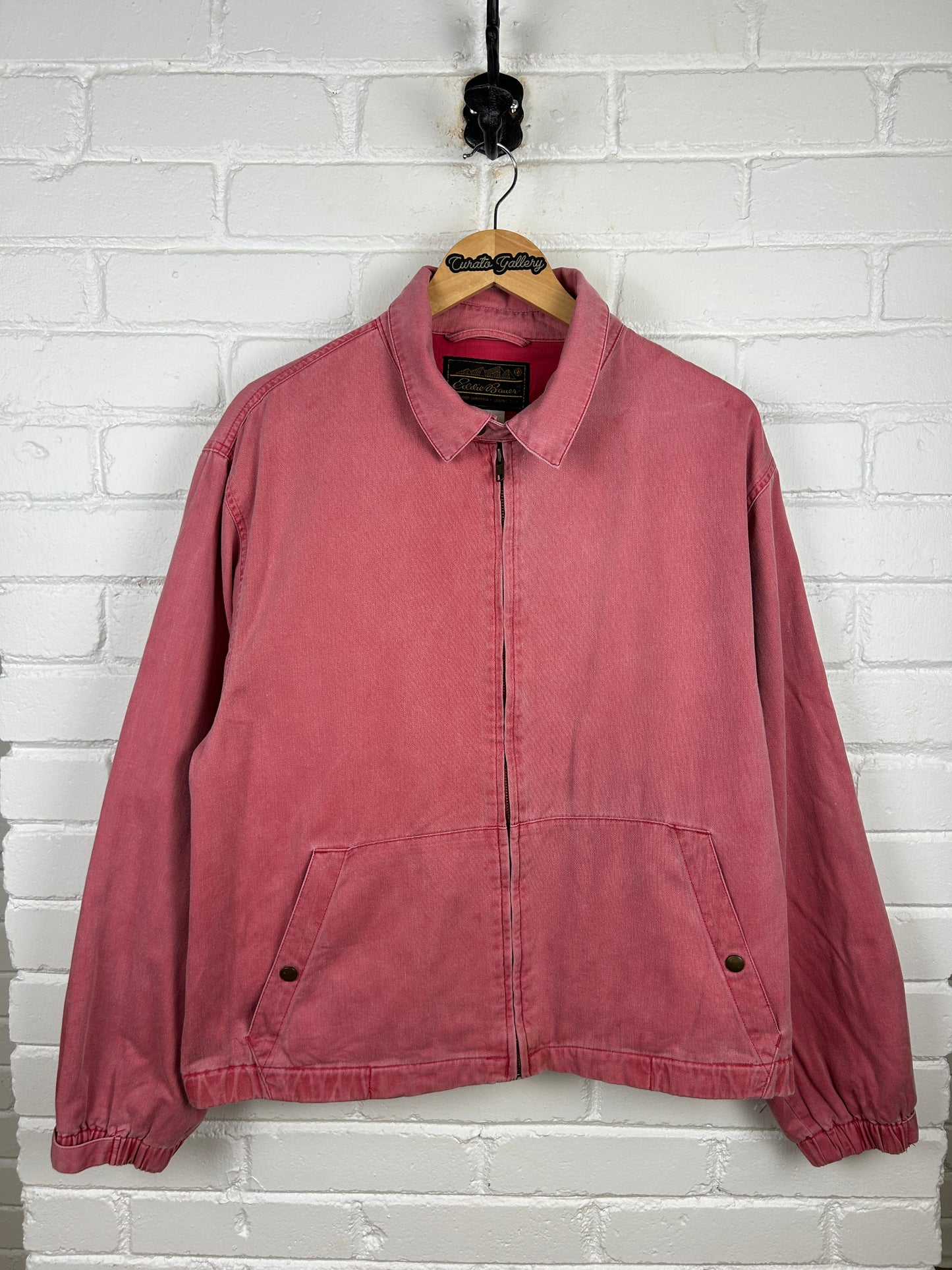 Vintage 90s Eddie Bauer Cropped Mechanic Style Light Jacket Size M