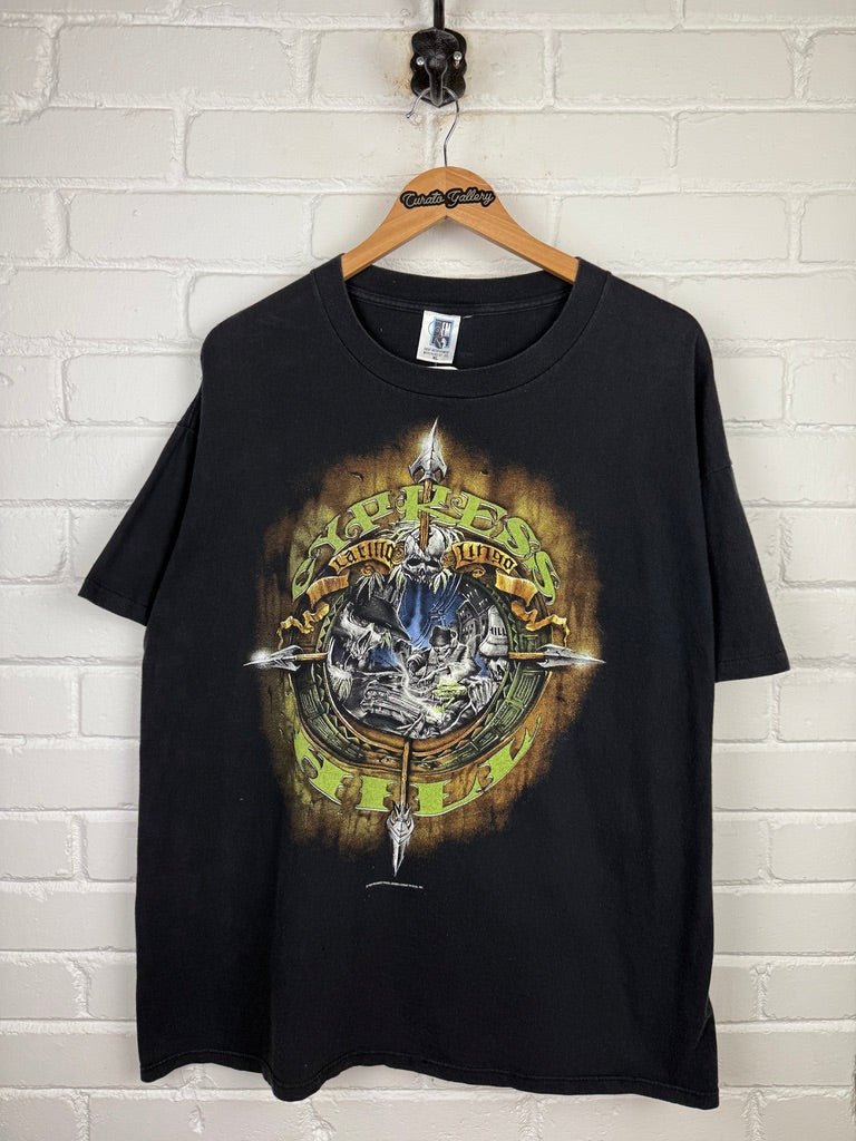 Vintage 1995 Cypress Hill Throw Your Set In The Air Latino Lingo Music Rap T Shirt Size XL 90s