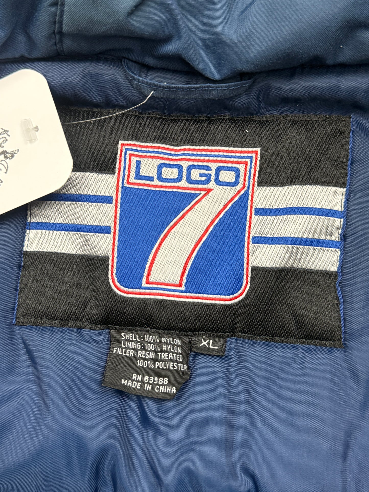 Vintage 80s/90s Michigan Wolverines Embroidered Logo NCAA Logo 7 Insulated Bomber Jacket Size XL