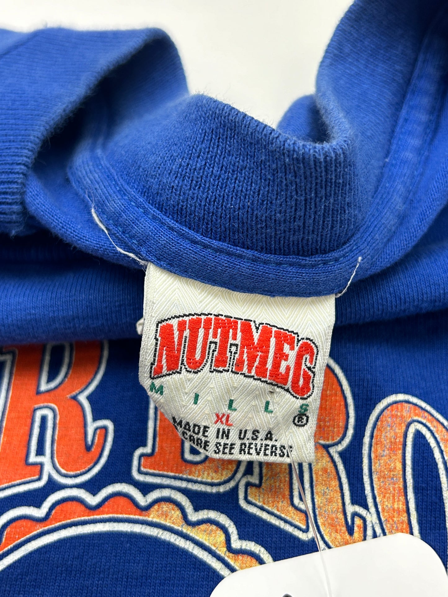 Vintage 90s Denver Broncos NFL Football Crest Graphic Nutmeg T Shirt Size XL