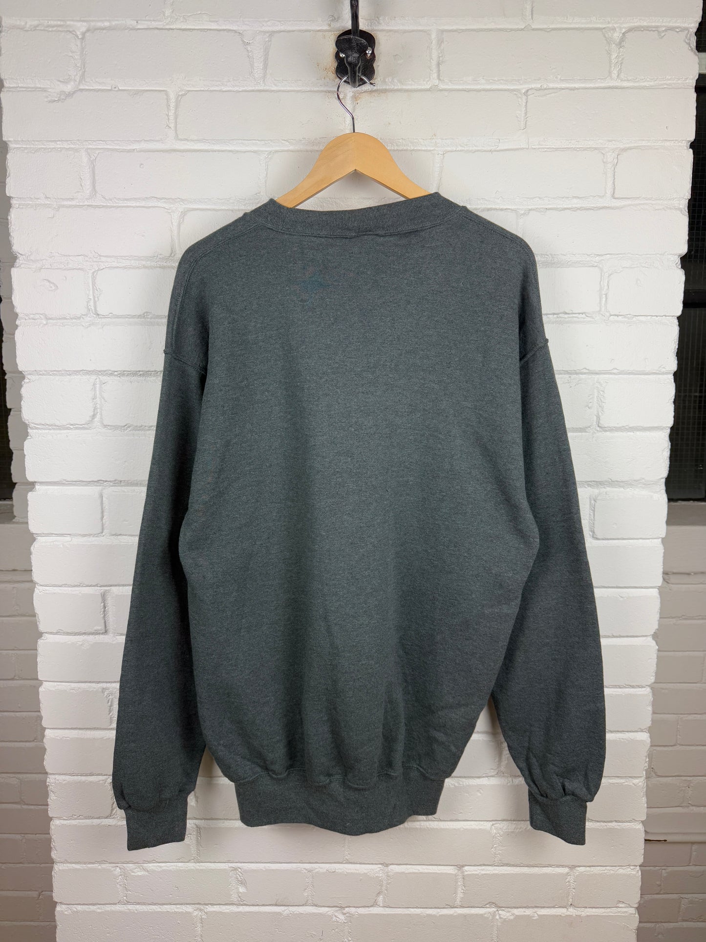 Vintage Russell Athletic Blank Crewneck Sweatshirt Size LT Charcoal Gray