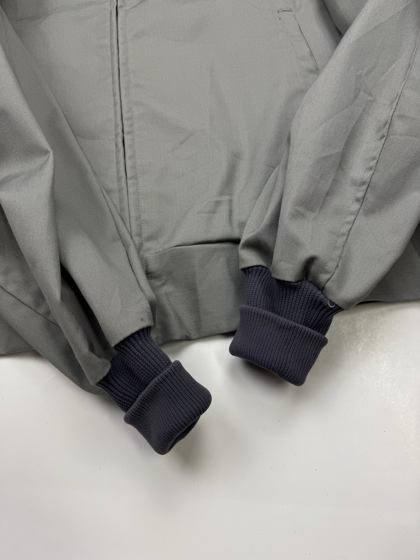 Vintage 80s/90s Work Wear Mechanic Style Cropped Boxy Collared Jacket Size XL Made In USA