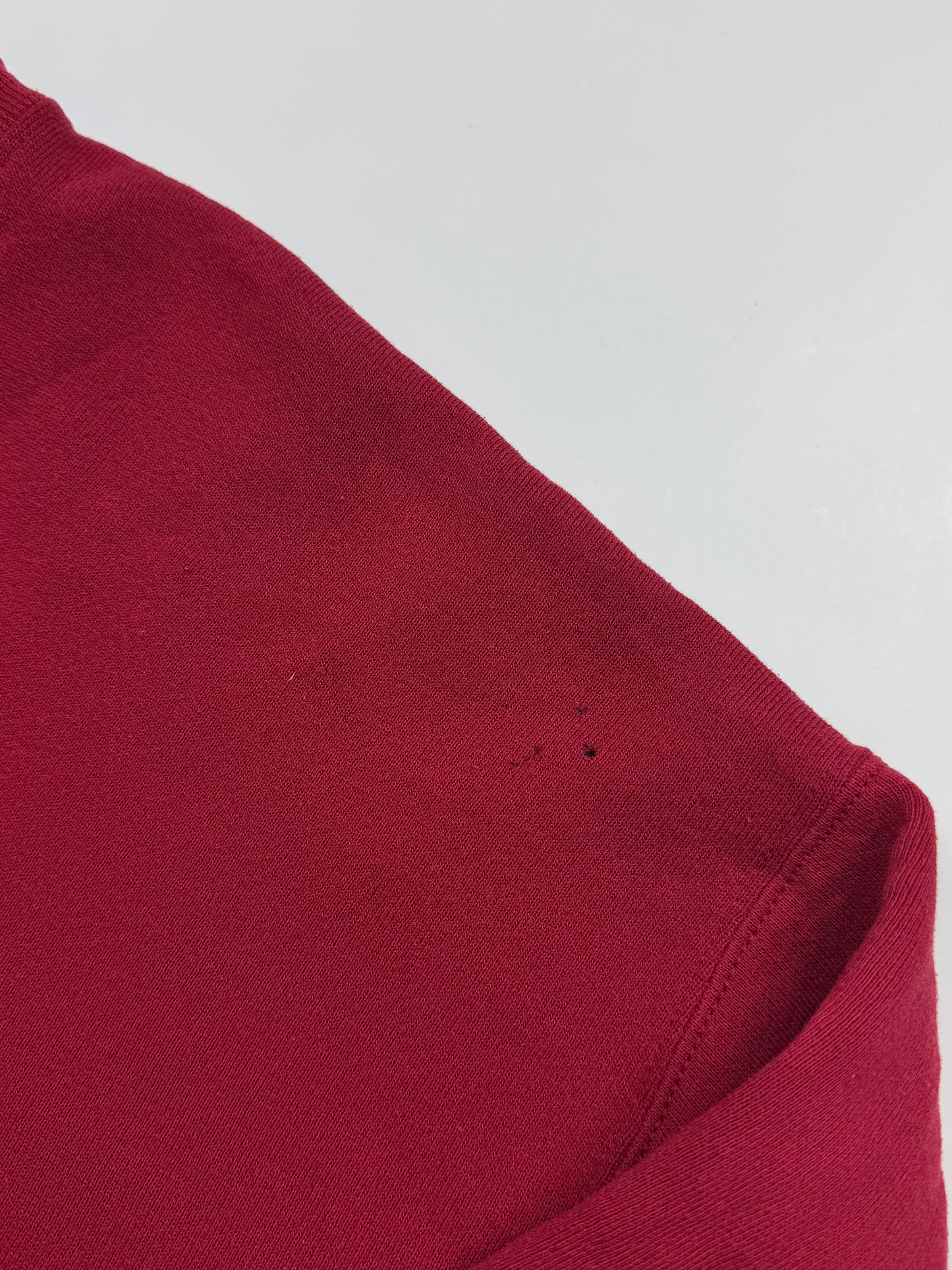 Vintage Russell Athletic Cropped Boxy Fit Blank Crewneck Sweatshirt Size XL Burgundy